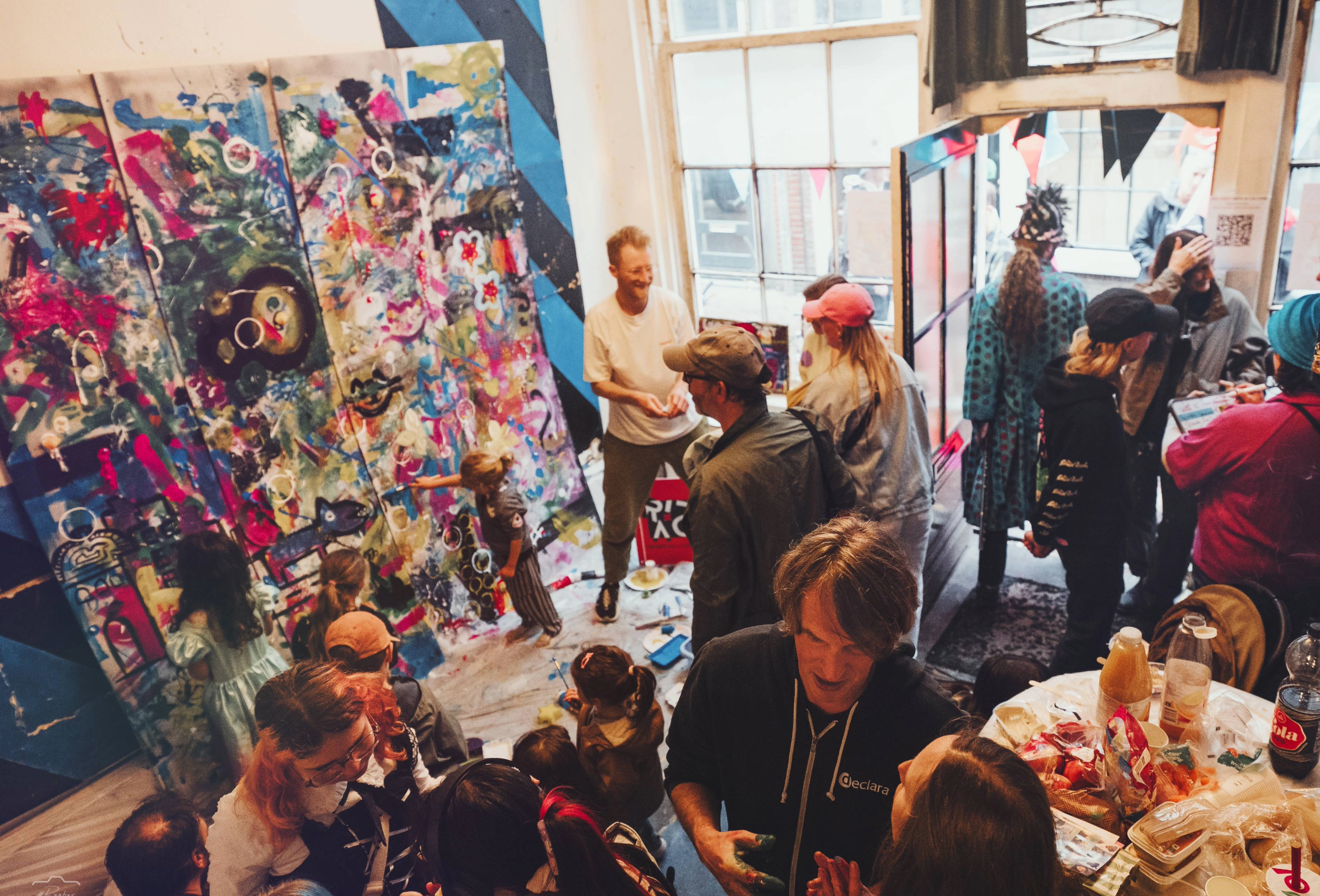 Community mural workshop at Red Light Arts & Culture, Amsterdam